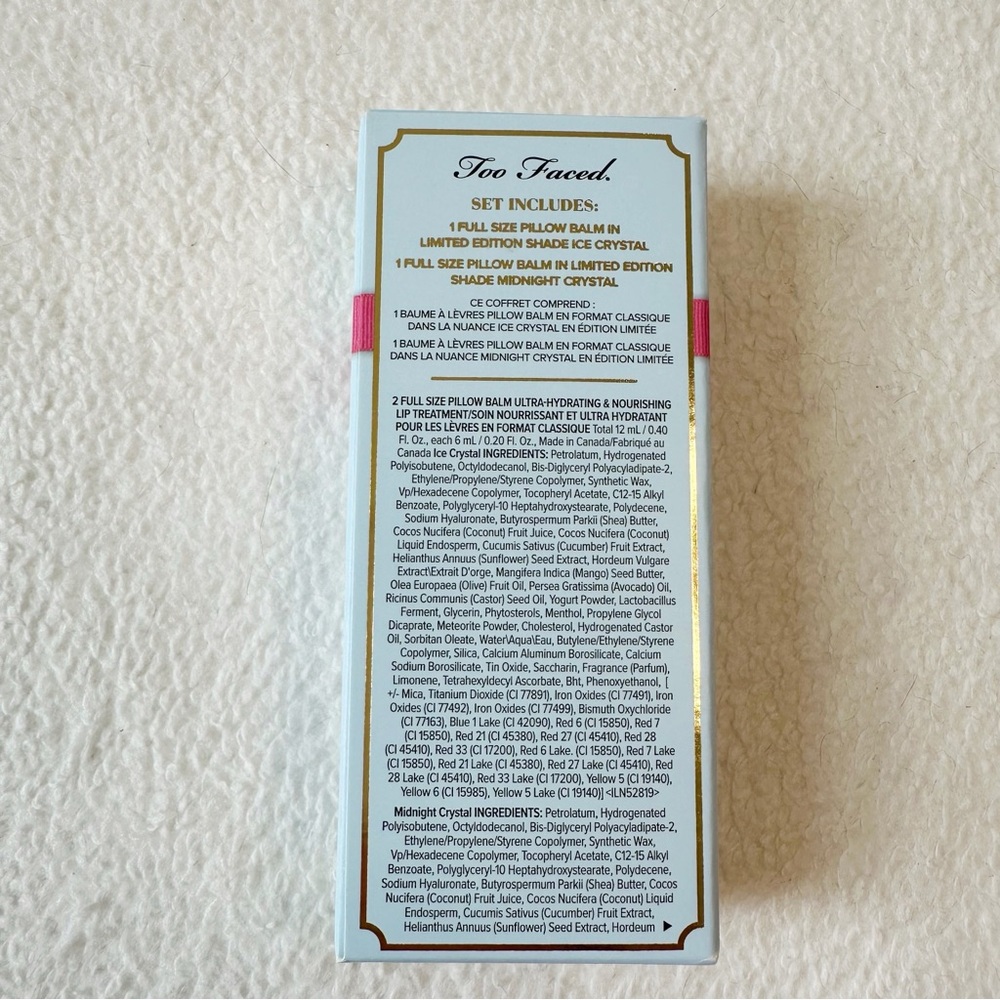 Too Faced NIB Pillow Balm Ultra Plush Lip Gloss Duo Limited Edition Set - Picture 3 of 6